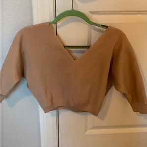 princess Polly pink v neck sweater